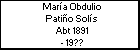 María Obdulio Patiño Solís