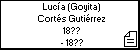 Lucía (Goyita) Cortés Gutiérrez