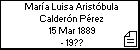 María Luisa Aristóbula Calderón Pérez