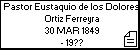 Pastor Eustaquio de los Dolores Ortiz Ferreyra