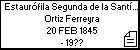 Estaurófila Segunda de la Santísima Trinidad Ortiz Ferreyra