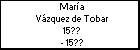 María Vázquez de Tobar