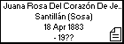 Juana Rosa Del Corazón De Jesús Santillán (Sosa)