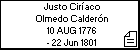 Justo Ciríaco Olmedo Calderón