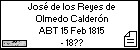 José de los Reyes de Olmedo Calderón