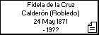 Fidela de la Cruz Calderón (Robledo)