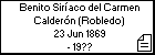 Benito Siríaco del Carmen Calderón (Robledo)