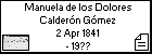 Manuela de los Dolores Calderón Gómez