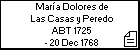 María Dolores de Las Casas y Peredo