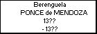 Berenguela PONCE de MENDOZA