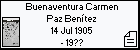 Buenaventura Carmen Paz Benítez