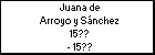 Juana de Arroyo y Sánchez