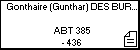 Gonthaire (Gunthar) DES BURGONDES 