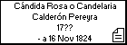 Cándida Rosa o Candelaria Calderón Pereyra