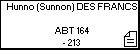 Hunno (Sunnon) DES FRANCS