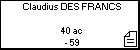 Claudius DES FRANCS 
