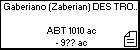 Gaberiano (Zaberian) DES TROYENS 