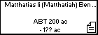 Matthatias Ii (Matthatiah) Ben Amosh HA-DAVID 