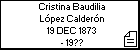 Cristina Baudilia López Calderón