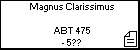 Magnus Clarissimus