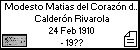 Modesto Matias del Corazón de Jesús Calderón Rivarola