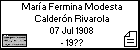 María Fermina Modesta Calderón Rivarola