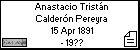 Anastacio Tristán Calderón Pereyra