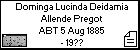 Dominga Lucinda Deidamia Allende Pregot