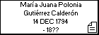 María Juana Polonia Gutiérrez Calderón