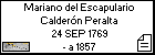 Mariano del Escapulario Calderón Peralta